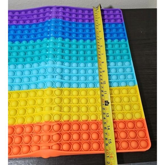 15 Pc Pop Bracelets & 16" Mat Bubble Fidget Toys Party Favor Stress Relief - Picture 4 of 4